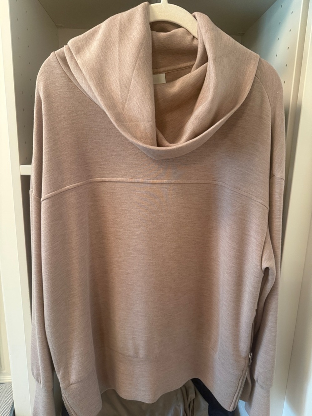 Varley Relaxed Cowl Neck Sweater in beige